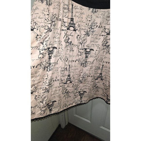 Disney Women's Fary Tale Pink & Black Paris Print Sleeveless Dress Peter Pan Col - Picture 4 of 8